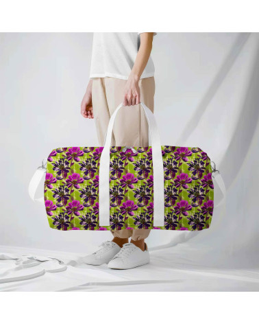 Purple bloom 02 – purple floral on lime | Mamidu
