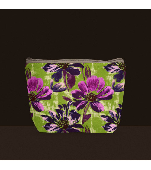 Purple bloom 02 – purple floral on lime | Mamidu