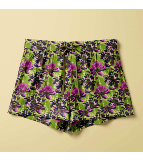 Purple bloom 02 – purple floral on lime | Mamidu