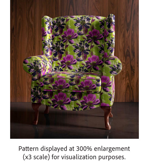 Purple bloom 02 – purple floral on lime | Mamidu