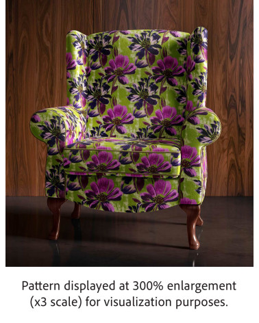 Purple bloom 02 – purple floral on lime | Mamidu