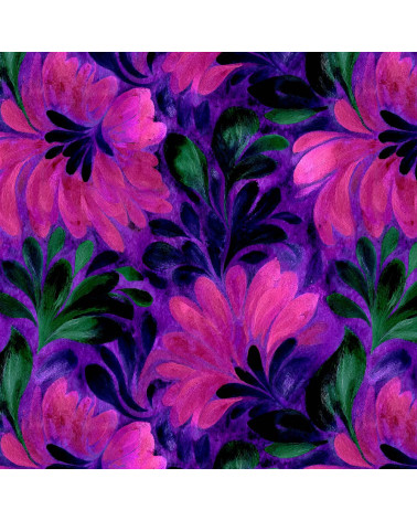 Purple bloom 03 – purple floral fabric | Mamidu