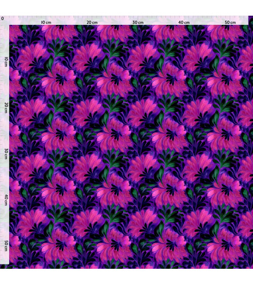 Purple bloom 03 – purple floral fabric | Mamidu