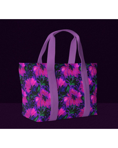 Purple bloom 03 – purple floral fabric | Mamidu