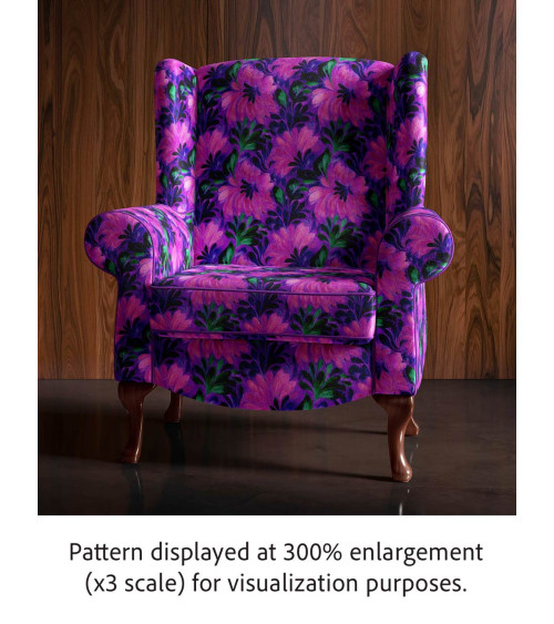 Purple bloom 03 – purple floral fabric | Mamidu