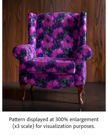 Purple bloom 03 – purple floral fabric | Mamidu