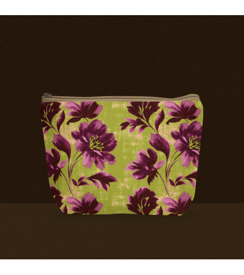 Purple bloom 04 – Retro-Blüten in Oliv | Mamidu
