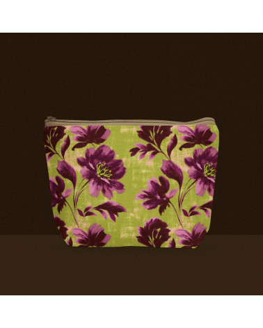 Purple bloom 04 – Retro-Blüten in Oliv | Mamidu