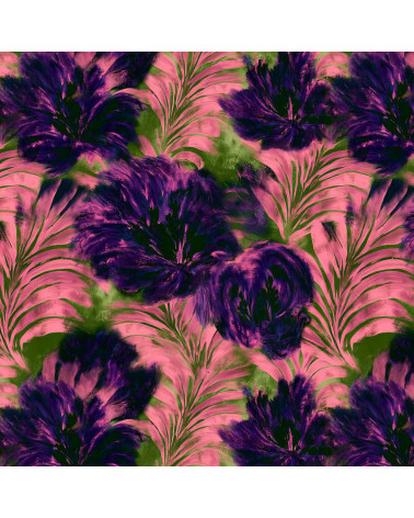 Purple bloom 07 – rosa Blüten mit Farnen | Mamidu