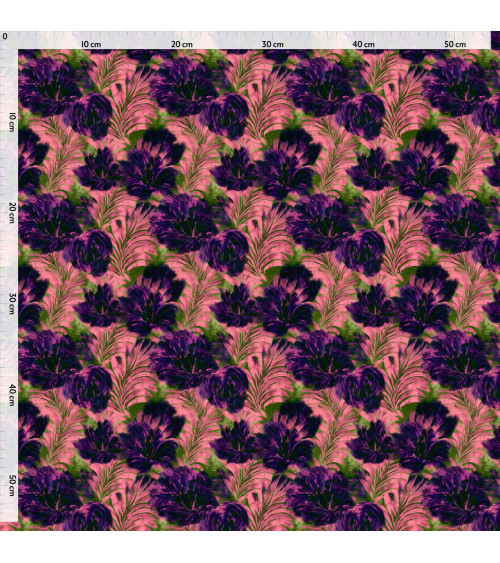 Purple bloom 07 – rosa Blüten mit Farnen | Mamidu