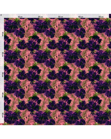 Purple bloom 07 – rosa Blüten mit Farnen | Mamidu