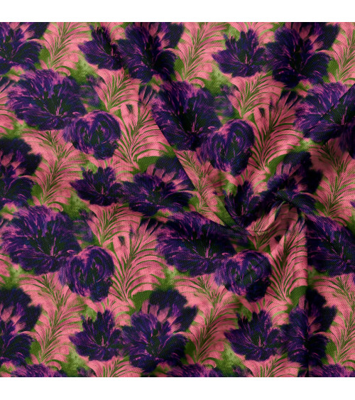 Purple bloom 07 – rosa Blüten mit Farnen | Mamidu