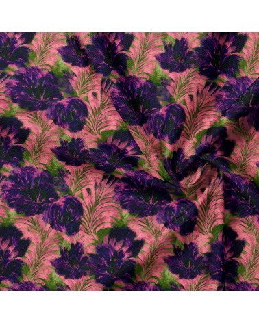 Purple bloom 07 – rosa Blüten mit Farnen | Mamidu