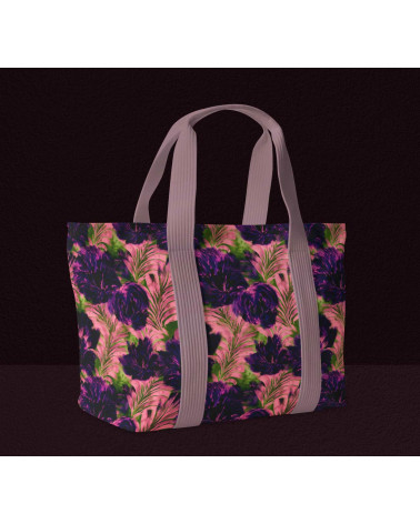 Purple bloom 07 – rosa Blüten mit Farnen | Mamidu