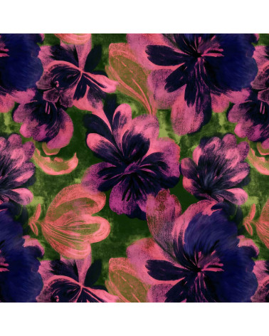 Purple bloom 08 – ciemne kwiaty na oliwce | Mamidu