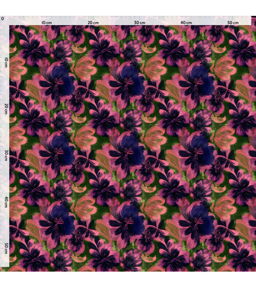 Purple bloom 08 – ciemne kwiaty na oliwce | Mamidu