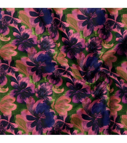 Purple bloom 08 – ciemne kwiaty na oliwce | Mamidu