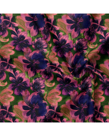 Purple bloom 08 – ciemne kwiaty na oliwce | Mamidu