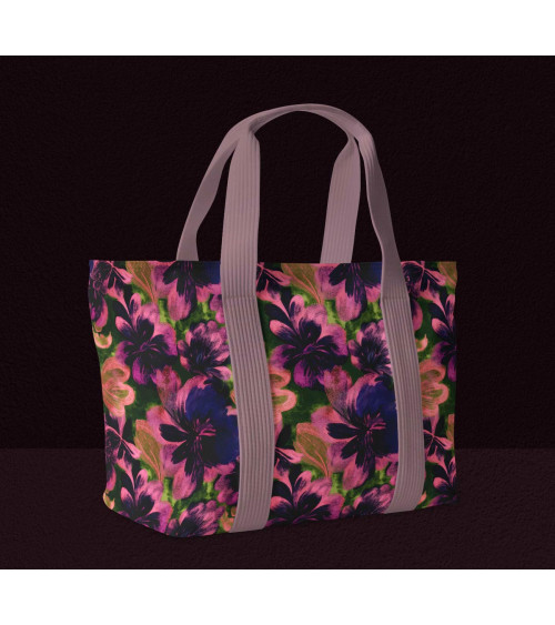 Purple bloom 08 – ciemne kwiaty na oliwce | Mamidu
