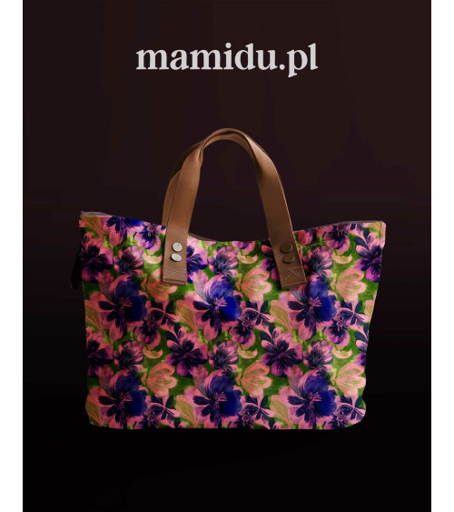 Purple bloom 08 – ciemne kwiaty na oliwce | Mamidu