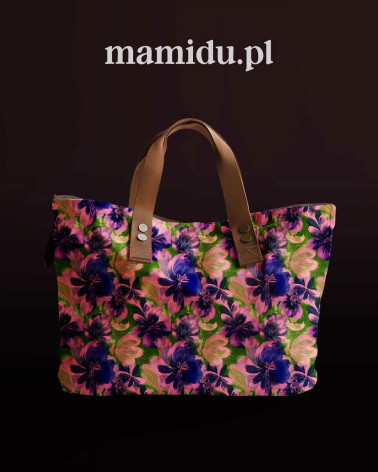 Purple bloom 08 – ciemne kwiaty na oliwce | Mamidu