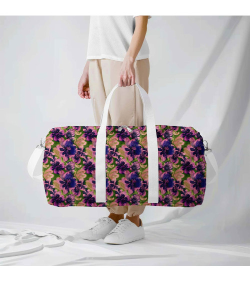 Purple bloom 08 – ciemne kwiaty na oliwce | Mamidu