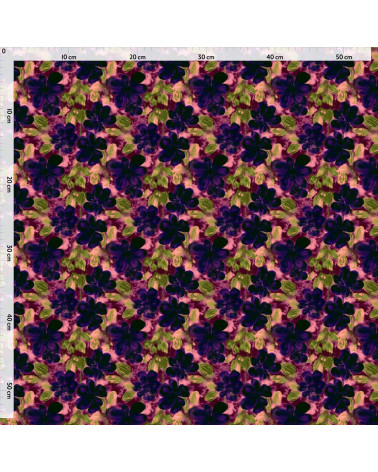 Purple bloom 10 – plum floral fabric | Mamidu