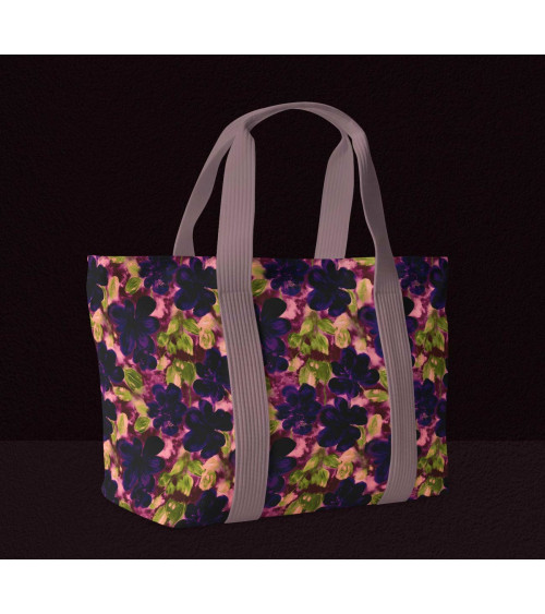 Purple bloom 10 – plum floral fabric | Mamidu