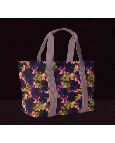 Purple bloom 10 – plum floral fabric | Mamidu