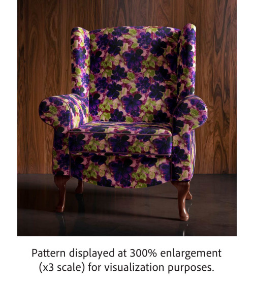 Purple bloom 10 – plum floral fabric | Mamidu