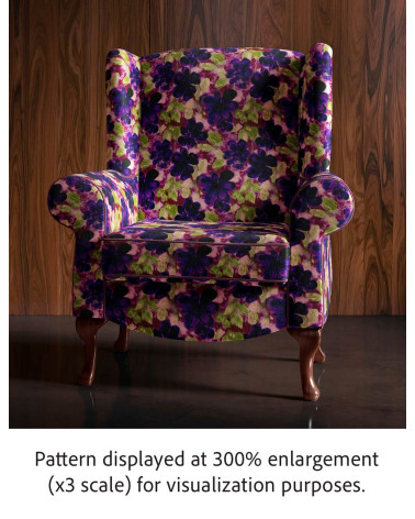 Purple bloom 10 – plum floral fabric | Mamidu