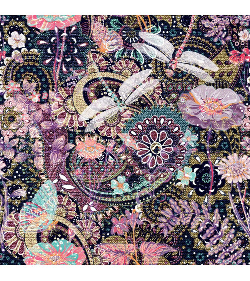 Polyester  Autumn dragonflies 3