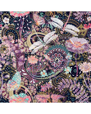 Polyester  Autumn dragonflies 3