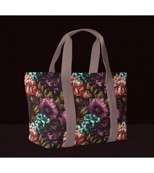 Velvet bloom 02 – dark bouquet fabric | Mamidu