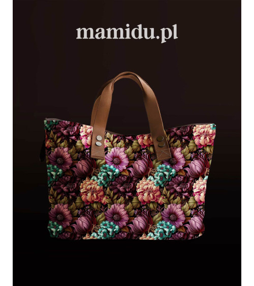 Velvet bloom 02 – dark bouquet fabric | Mamidu