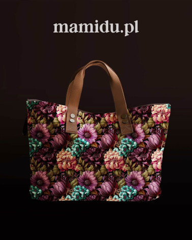 Velvet bloom 02 – dark bouquet fabric | Mamidu