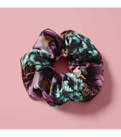 Velvet bloom 02 – dark bouquet fabric | Mamidu