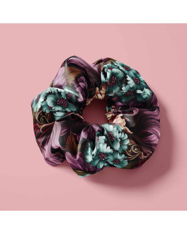 Velvet bloom 02 – dark bouquet fabric | Mamidu