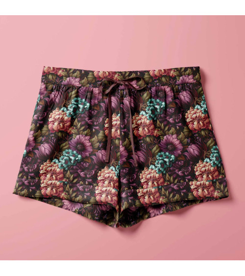 Velvet bloom 02 – dark bouquet fabric | Mamidu