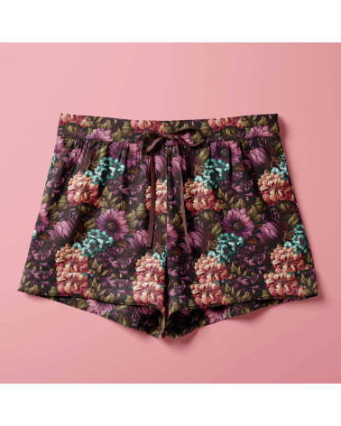 Velvet bloom 02 – dark bouquet fabric | Mamidu