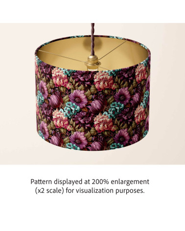 Velvet bloom 02 – dark bouquet fabric | Mamidu