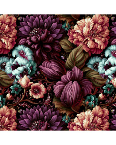 Velvet bloom 03 – Strauß in Mint und Bordeaux | Mamidu