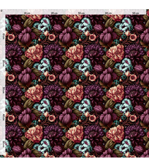 Velvet bloom 03 – Strauß in Mint und Bordeaux | Mamidu