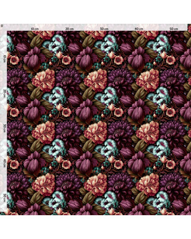 Velvet bloom 03 – Strauß in Mint und Bordeaux | Mamidu