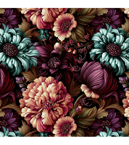 Velvet bloom 04 – ciemne piwonie i dalie | Mamidu