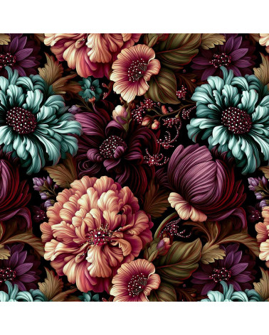 Velvet bloom 04 – ciemne piwonie i dalie | Mamidu