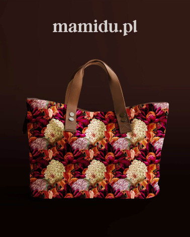 Velvet bloom 06 – red bouquet fabric | Mamidu