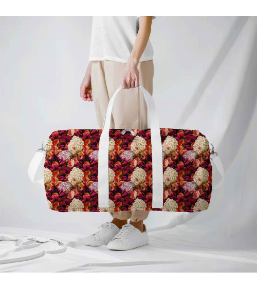 Velvet bloom 06 – red bouquet fabric | Mamidu