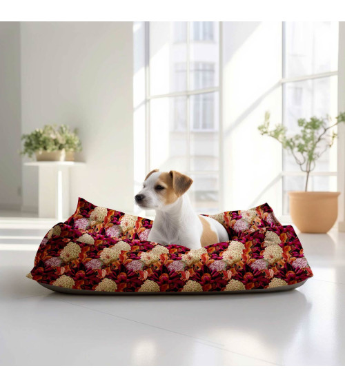 Velvet bloom 06 – red bouquet fabric | Mamidu