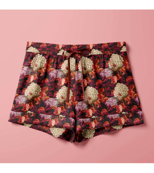 Velvet bloom 06 – red bouquet fabric | Mamidu